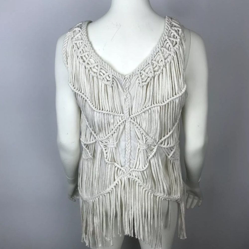 GREYLIN • Fringe Braid Tassel Tank Top
